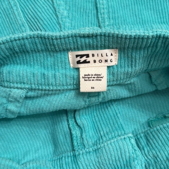 Seagram Green Billabong Corduroy Shorts. NWT. Size 24 - Picture 8 of 9